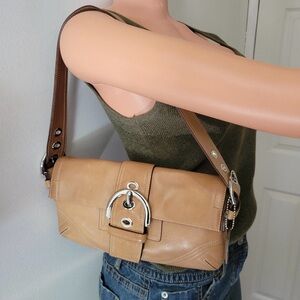 Coach soho leather shoulder bag in Tan with matching Wallet